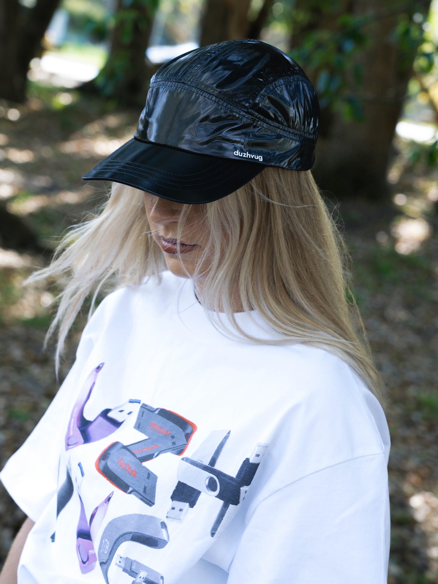 BLACK NYLON VUGEEZY 5 PANEL