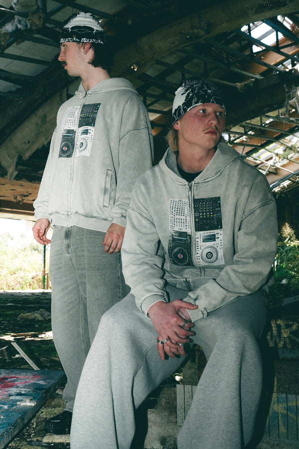 GRAY CROSSFADER HOODIE