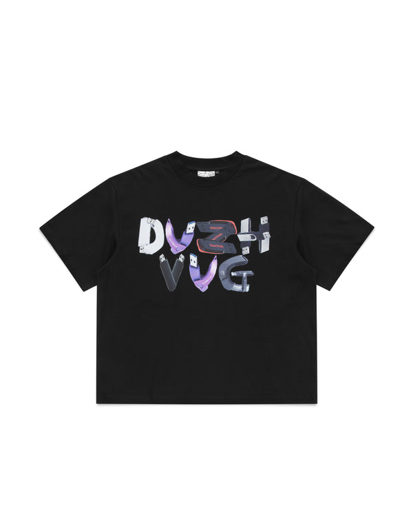 BLACK USB SPELL OUT TEE