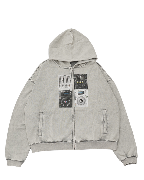 GRAY CROSSFADER HOODIE