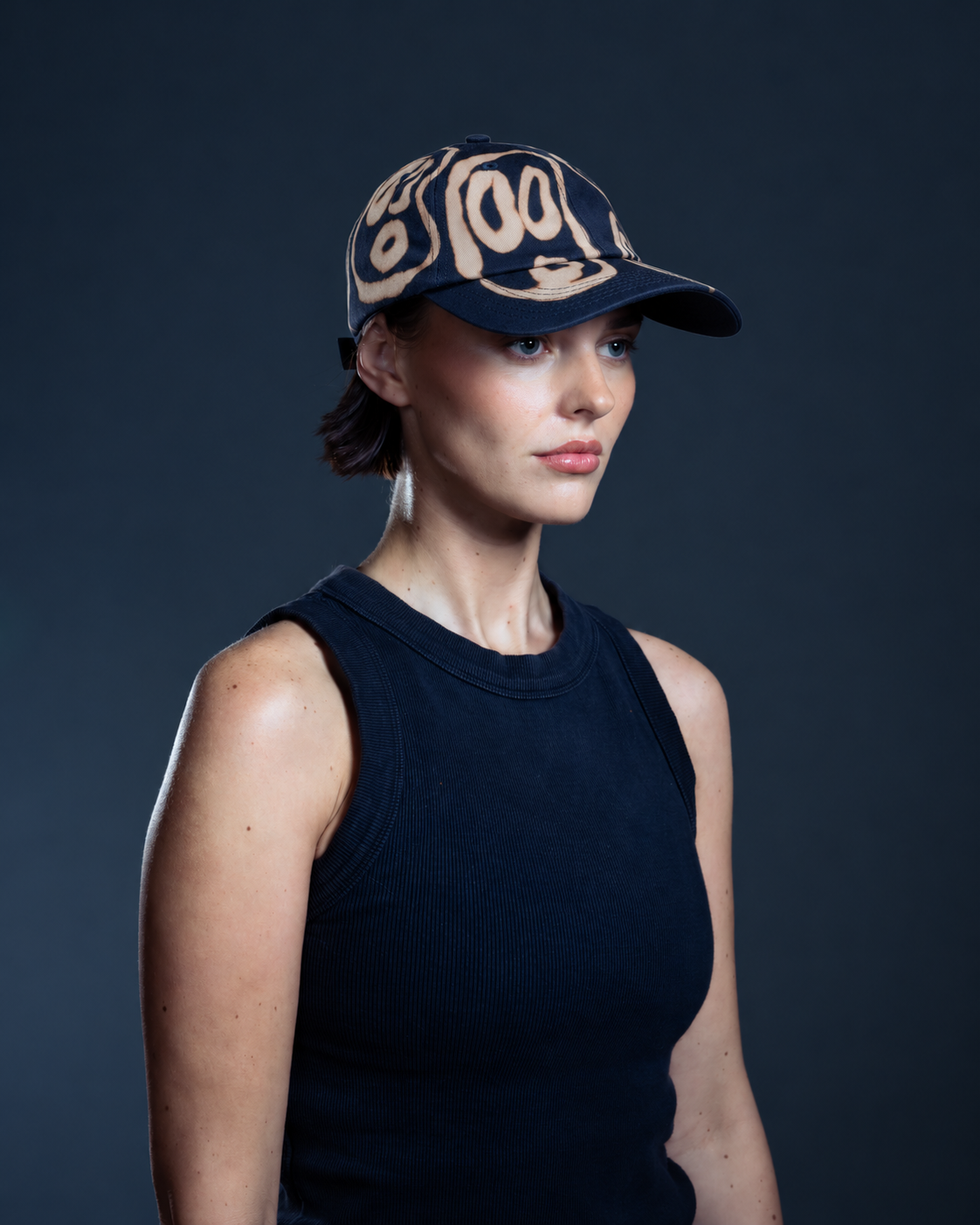 Bleach Faces Hat - Navy