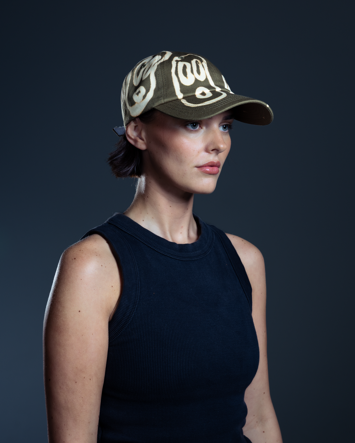 Bleach Faces Hat (Olive)